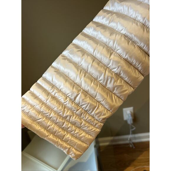 Save The Duck Ultra light Puffer Jacket Plumtech Champagne Zip NEW M pockets - Picture 5 of 16